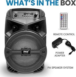 Portable Bluetooth PA Speaker System - 240W Rechargeable Outdoor Bluetooth Speaker Portable PA System w/ 6.5” Subwoofer 1” Tweeter, Microphone...