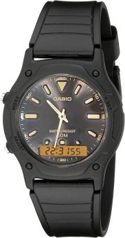 Casio AW-49HE-1AVDF Analog-Digital Black Resin Strap Watch For Men