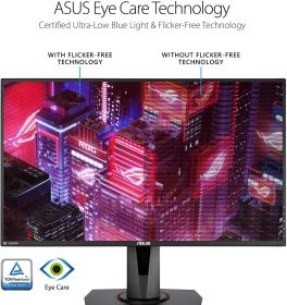 شاشة الألعاب ASUS VG278QR مقاس 27 بوصة 165 هرتز Full HD (1920 × 1080) 0.5 مللي ثانية G-SYNC Eye Care DisplayPort HDMI DVI