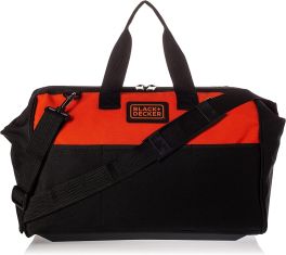 حقيبة أدوات 16 بوصة من بلاك آند ديكر مع 3 جيوب خارجية وحزام كتف - برتقالي / أسود BDST73821-8