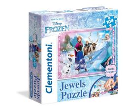 Clementoni Puzzle 104 Jewels Frozen  Square Box 95975
