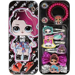 L.O.L Surprise! Townley Girl Hair Accessories Set with Pencil Case Tin for Girls, Ages 5+ Perfect for Parties, Sleepovers and Makeovers