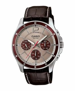 Casio MTP-1374L-7A1VDF Brown Leather Strap Watch for Men