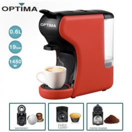 OPTIMA 3 IN 1 COFFEE MACHINE, RED - CM2000