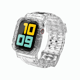 AhaStyle Band With Case Design Ultra Transparent for Apple Watch 44mm