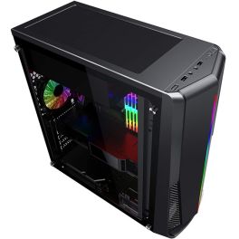 جراب كمبيوتر Aigo Rainbow 6 Mid Tower ATX ذو فلاش داكن