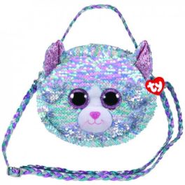 Ty Toys Ty Fashion Sequin Cat Blue Purse 95133