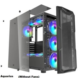 darkFlash Aquarius Mid Tower PC Case Acrylic Front Tempered Glass (Without Fans)