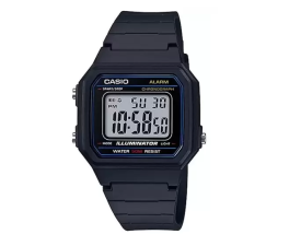 Casio Standard Digital Display And Black Resin Strap Watch W-217H-1AVDF