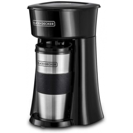 B&D Coffee Machine, 650W, 360ml Travel Mug - Black