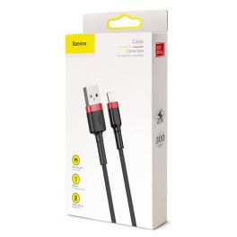 Baseus cafule Cable USB For iP 2A 3m-Red+Black