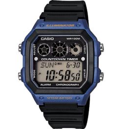 ساعة رياضية رقمية كرونوغراف المنور الأزرق AE-1300WH-2AV كاسيو 