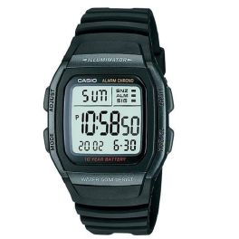 Casio W-96H-1BVDF Black-Silver Dual Time Back Light Digital Watch