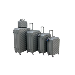 travel bags set 5 silver