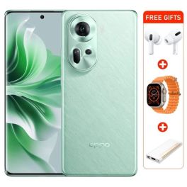 OPPO Reno 11, 6.7",12GB RAM, 256 GB, 5G Phone Wave Green   With Free Gifts