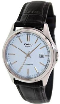Casio His & Hers White Dial Leather Band Couple Watch - MTP/LTP-1183E-7A