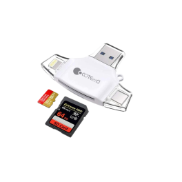 Coteetci Adapter Series 4in1 Multifunction Compatibility (Type-C/UsbMicro/Lightning/SD Card/TF Card)