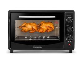 Black & Decker 45L Double Glass Multifunctional Toaster Oven with Rotisserie for Toasting