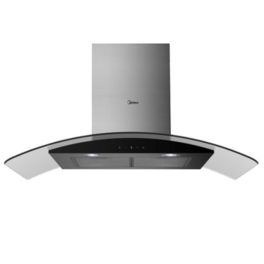 Midea Built-In T shape Glass Hood 90cm, Touch Control, Stainless steel, 3 speed E90TEW2V33