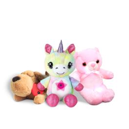 BUNDLE OF PET PLUSH TOY WITH STAR BELLY DREAM LITES AND LED TEDDY BEAR