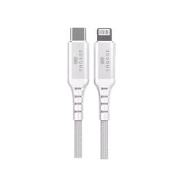 Engage PD 18W Fast Charging MFI certified Type-C to Lightning Cable 1 Meter - White EN-TCLC-1M-WHT