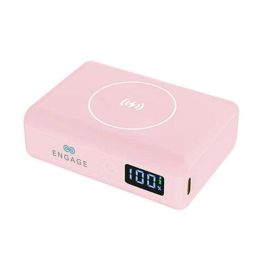Engage Compact Wireless Magnetic PD 10000 mAH With Led Display PD 45W - Pink