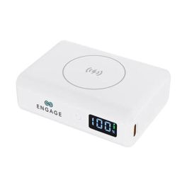 Engage Compact Wireless Magnetic PD 10000 mAH With Led Display PD 45W - White
