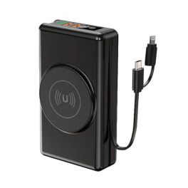 Engage Magnetic Wireless Powerbank 20000mAh with built in Cable PD 20W - Black 