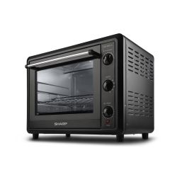 Sharp 60Liter 2000W Double Glass Electric Oven with Rotisserie & Convection - Black EO-60NK-3