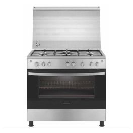 Frigidaire 5 Burners Gas Cooker, 90X60cm - Stainless Steel 