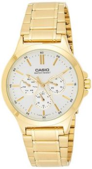 Casio Men's Mtp-V300g-7audf Multi-Dial Stainless Steel Analog Watch