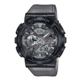 G-Shock Watch for Men, Quartz Movement, Analog-Digital Display, Grey Resin Strap