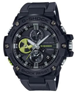 Casio G-Shock G-STEEL Bluetooth Tough Solar Steel Case Black Resin Strap Watch GST-B100B-1A3DR