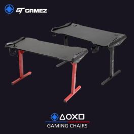 GT Games Height Adjustable Gaming Desk red