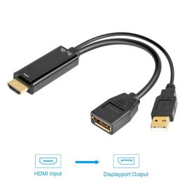 HDMI to DisplayPort Adapter, HDMI to DP Out, USB Powered