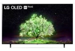 LG OLED 4K TV 55" A1 series, 2.0ch / 20W Audio, α7 Gen4 AI Processor 4K, 3 x HDMI 2.0, With Table Stand