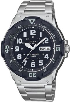 MENS WRISTWATCH CASIO MRW-200HD-1BVDF STAINLESS STEEL BLACK SUB 100MT