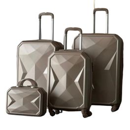 Fiber travel Luggage set 4 piece With Hard Edges