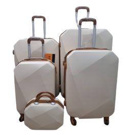 Murano Fiber travel Luggage set 5 piece Rhombus Shape