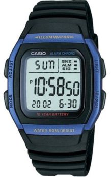 Men's Casio Core Digital Black Silicone Band Watch W-96H-2AVDF