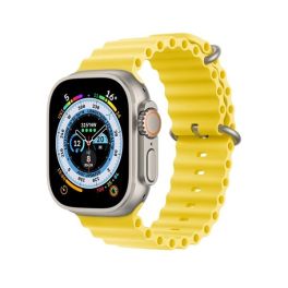 Apple Watch Ultra GPS Plus Cellular Titanium Case 49mm with Yellow Ocean Band, MNHG3