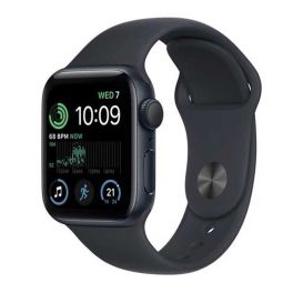 ساعة Apple Watch SE 2022 GPS مقاس 44 مم هيكل ألمنيوم منتصف الليل مع حزام رياضي منتصف الليل