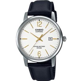 Casio White Dial Leather Strap Quartz Men's Watch MTS-110L-7AVDF