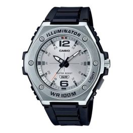  Men's watch analog white dial resin band MWA-100H-7AVDF