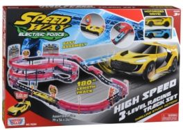 Motormax High Speed 3-Level Racing Trace Set W/ 2 Car B/O 78284