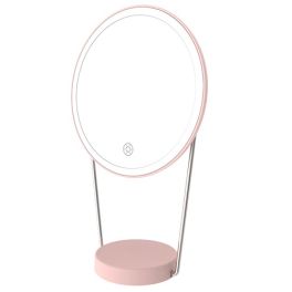 Orca HD Silver LED Makeup Mirror,Pink