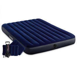 INTEX Queen Dura-Beam Classic Downy Airbed With Hand Pump
