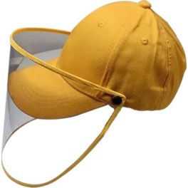 Kids Face Shield with Cap-Yellow