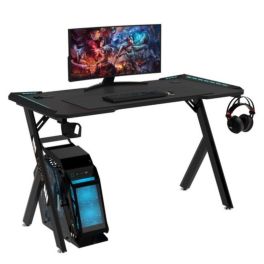Backlight Gaming Table Desk - Black