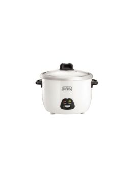 B&D Rice Cooker with Steaming Tray, Glass Lid 1.8L 700W